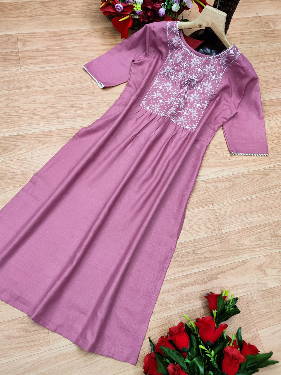 Embroidered Cotton Kurtis