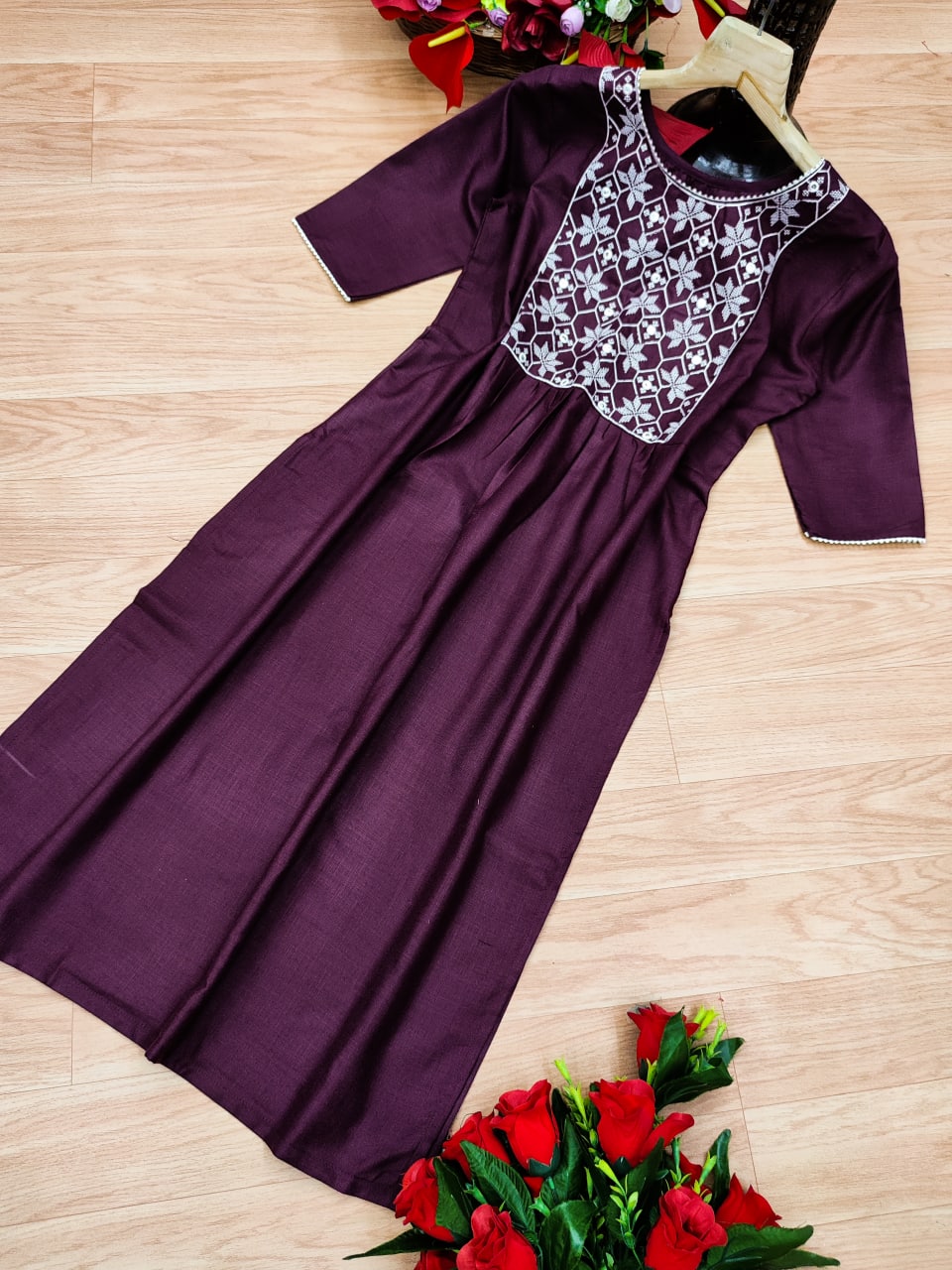 Embroidered Cotton Kurtis