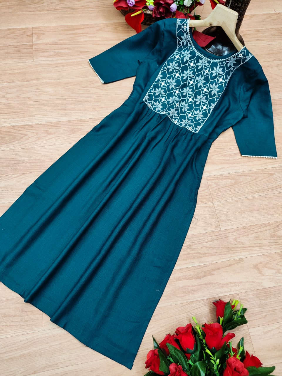 Embroidered Cotton Kurtis