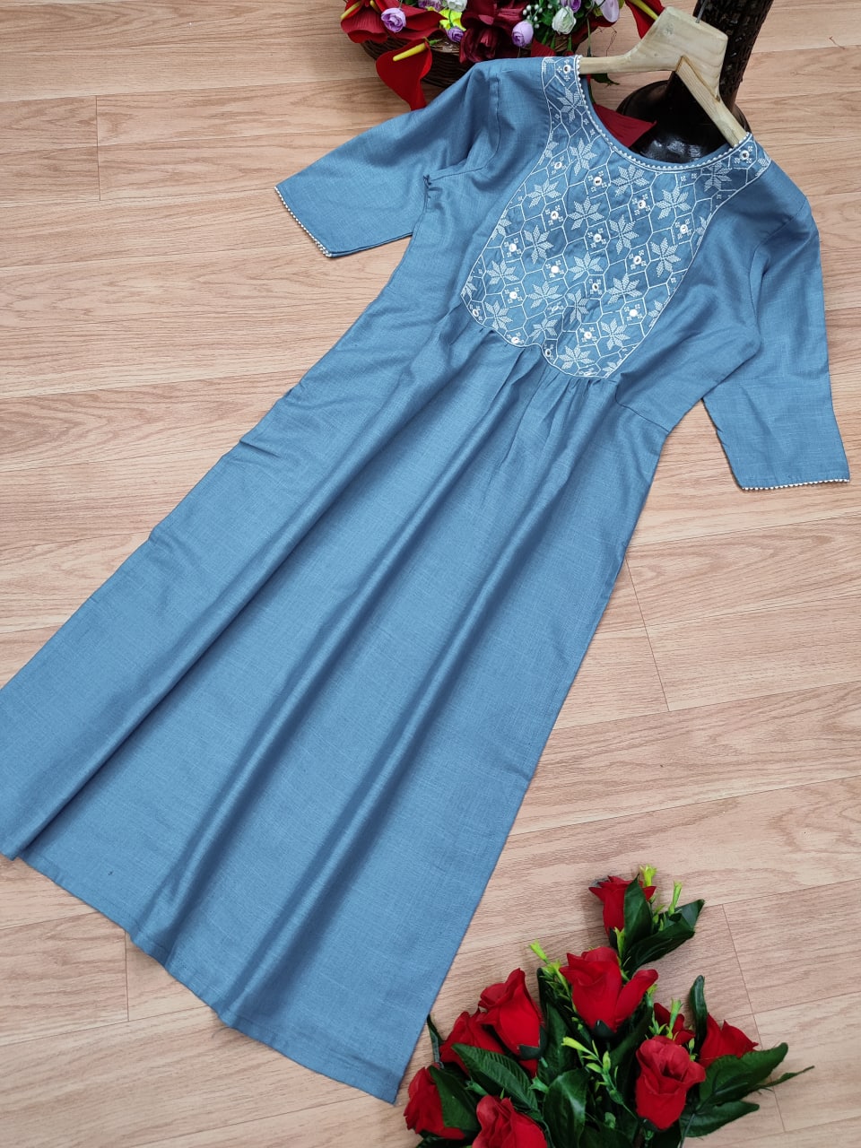 Embroidered Cotton Kurtis