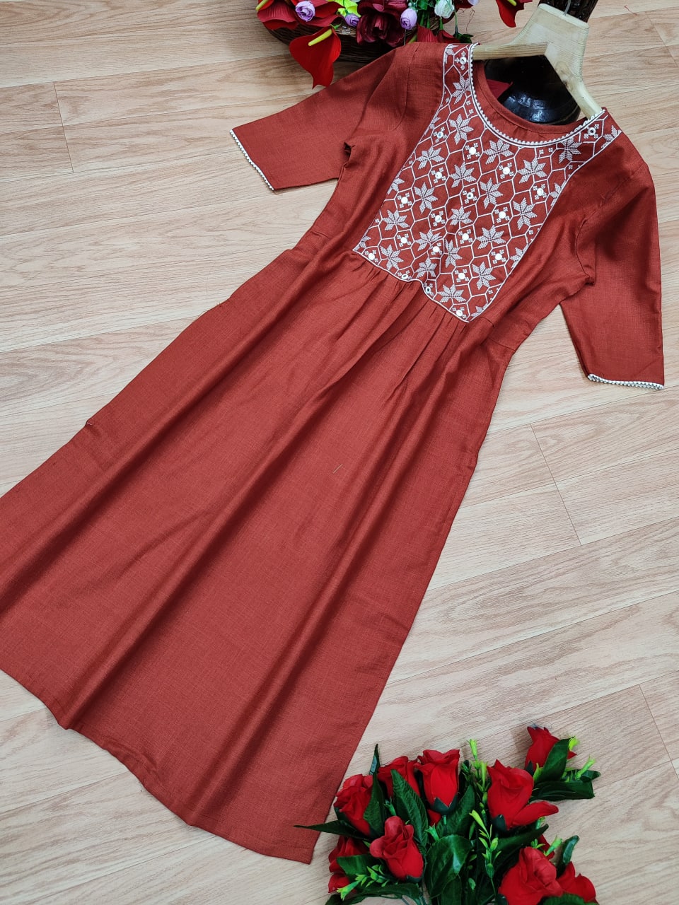 Embroidered Cotton Kurtis
