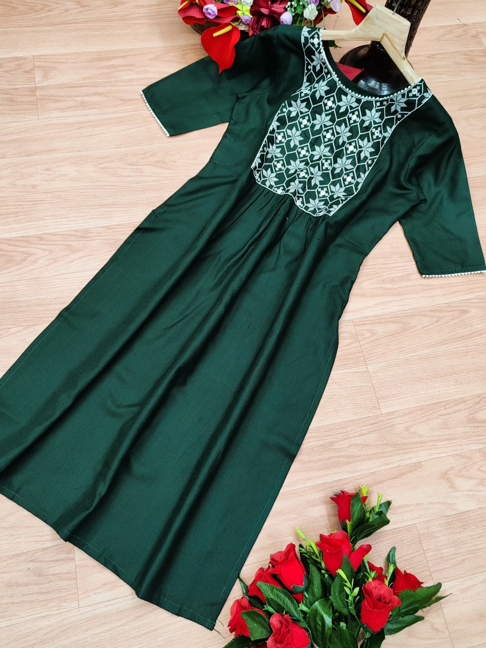 Embroidered Cotton Kurtis