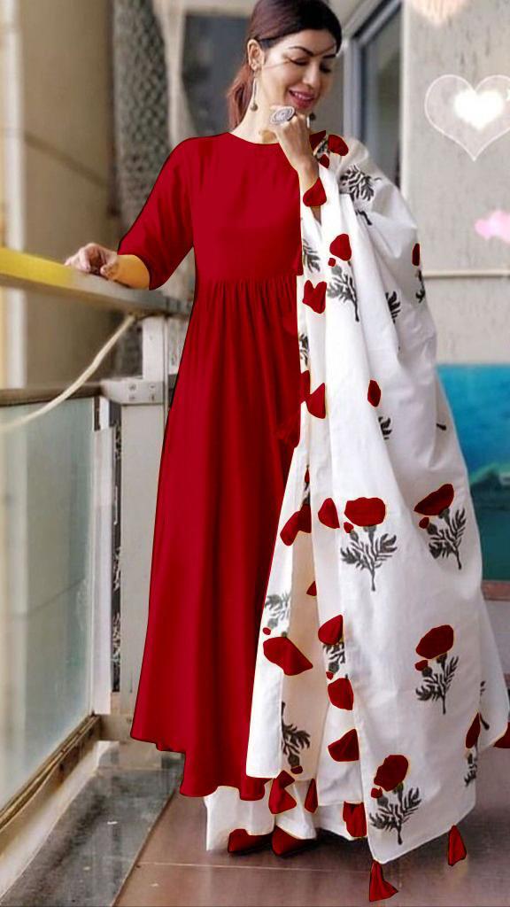 Rutba Khan Plazo & kurti  Dupatta Set