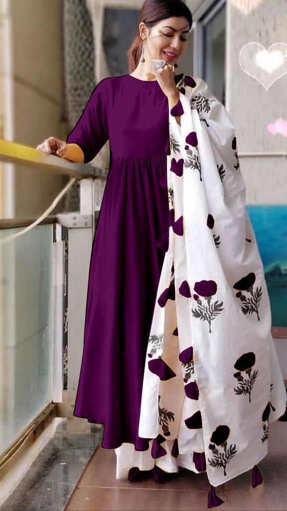 Rutba Khan Plazo & kurti  Dupatta Set
