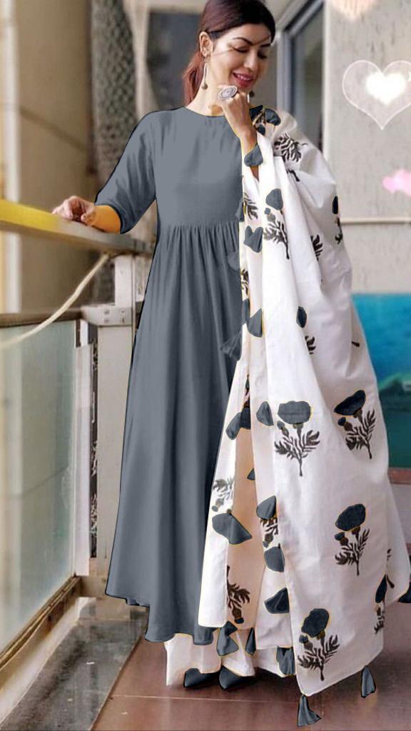 Rutba Khan Plazo & kurti  Dupatta Set