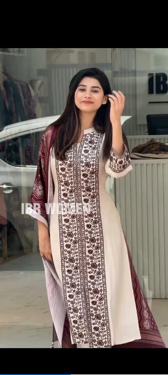 Premium Chanderi Silk 3-Piece Kurti Set with Heavy Multi Embroidery & Pure Chinon Dupatta