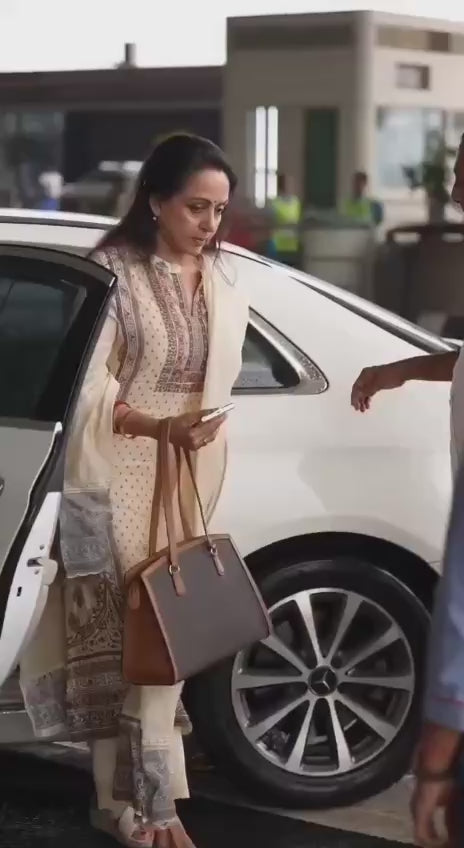 Hema Malini Premium 3-Piece Kurti Set | Hand Jari & Mirror Work | Exclusive Launch