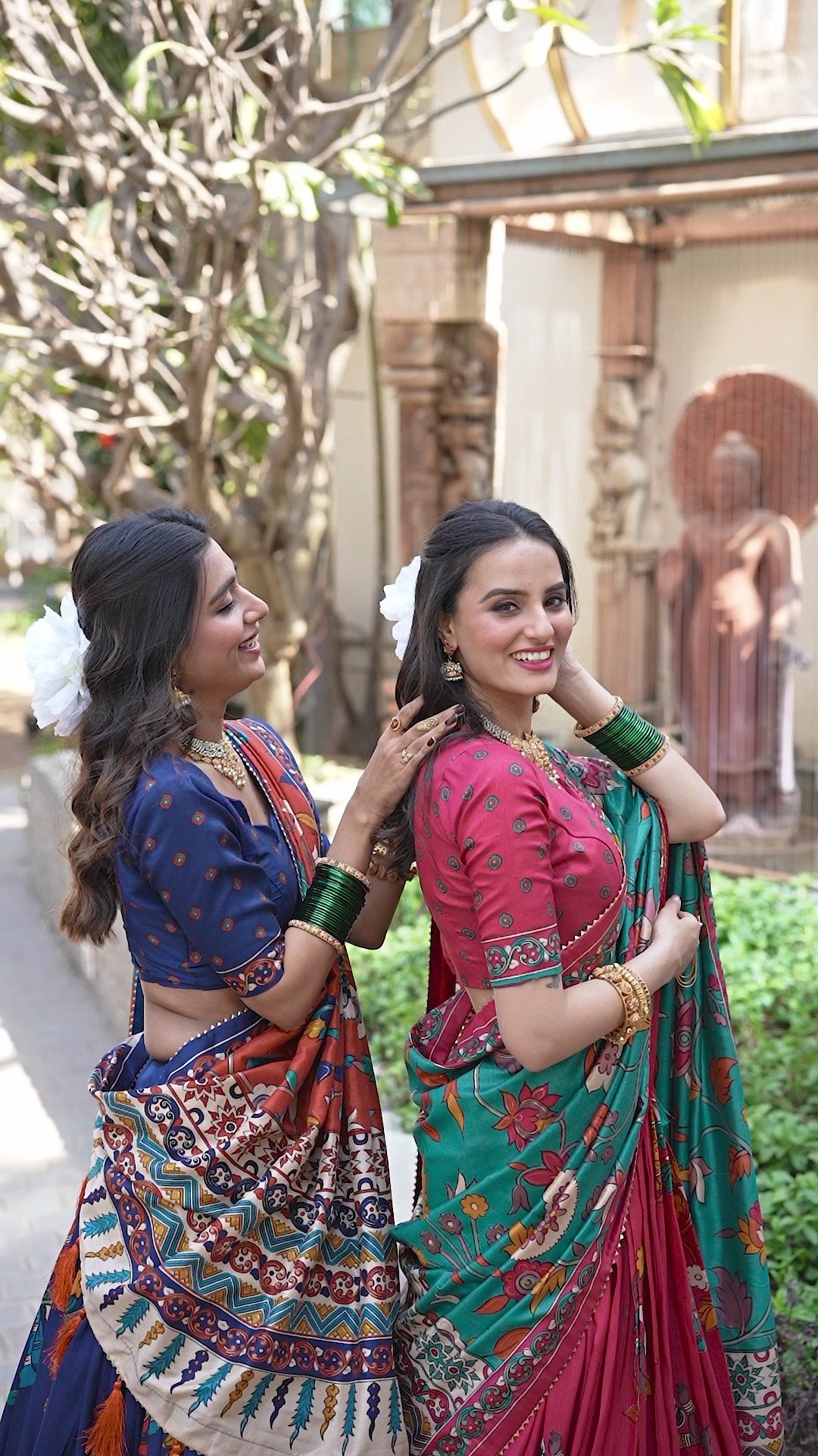 Tussar Silk Floral Patola Lehenga Set