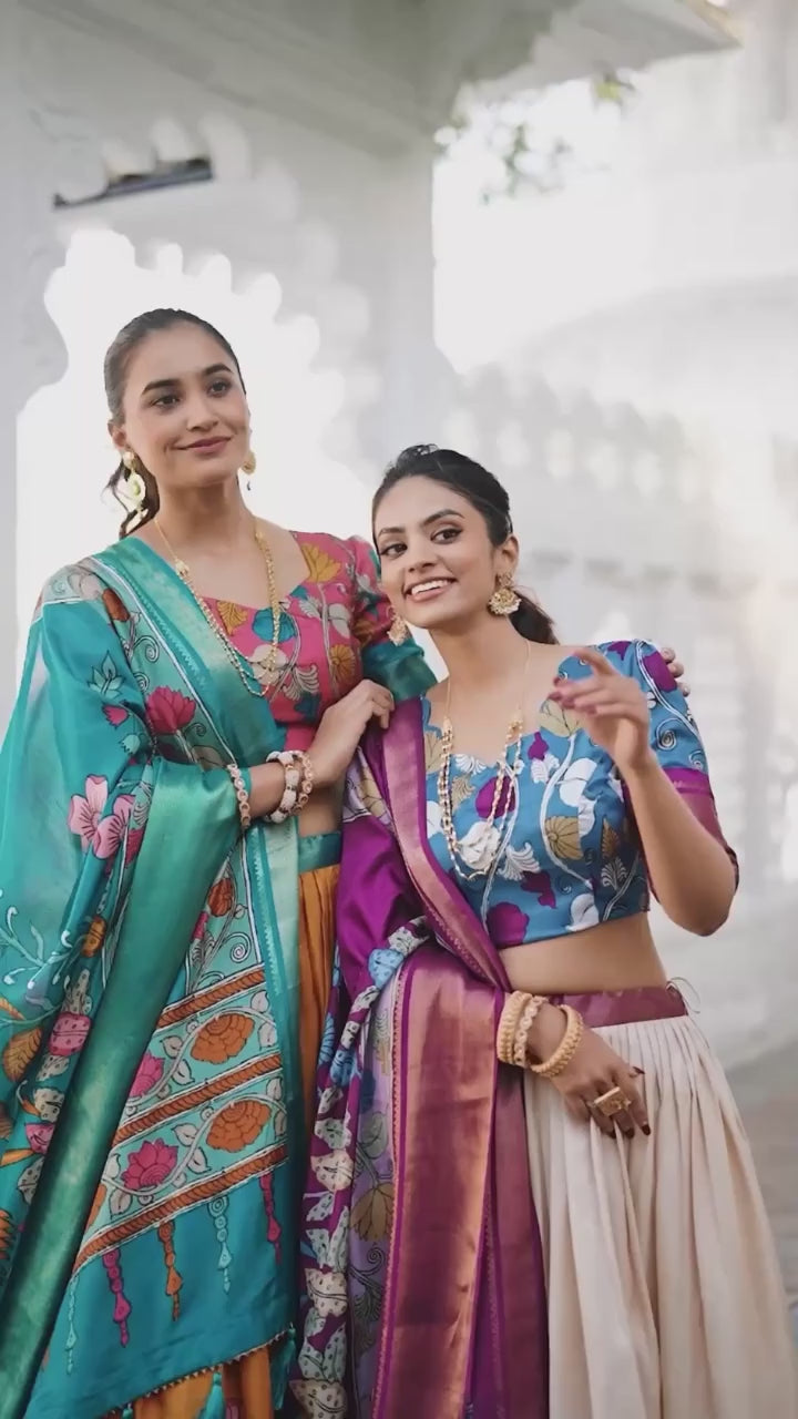 Presenting a perfectly blendedTussar silk lehenga for festive season to charm your look!✨ - Navratri And other Festival