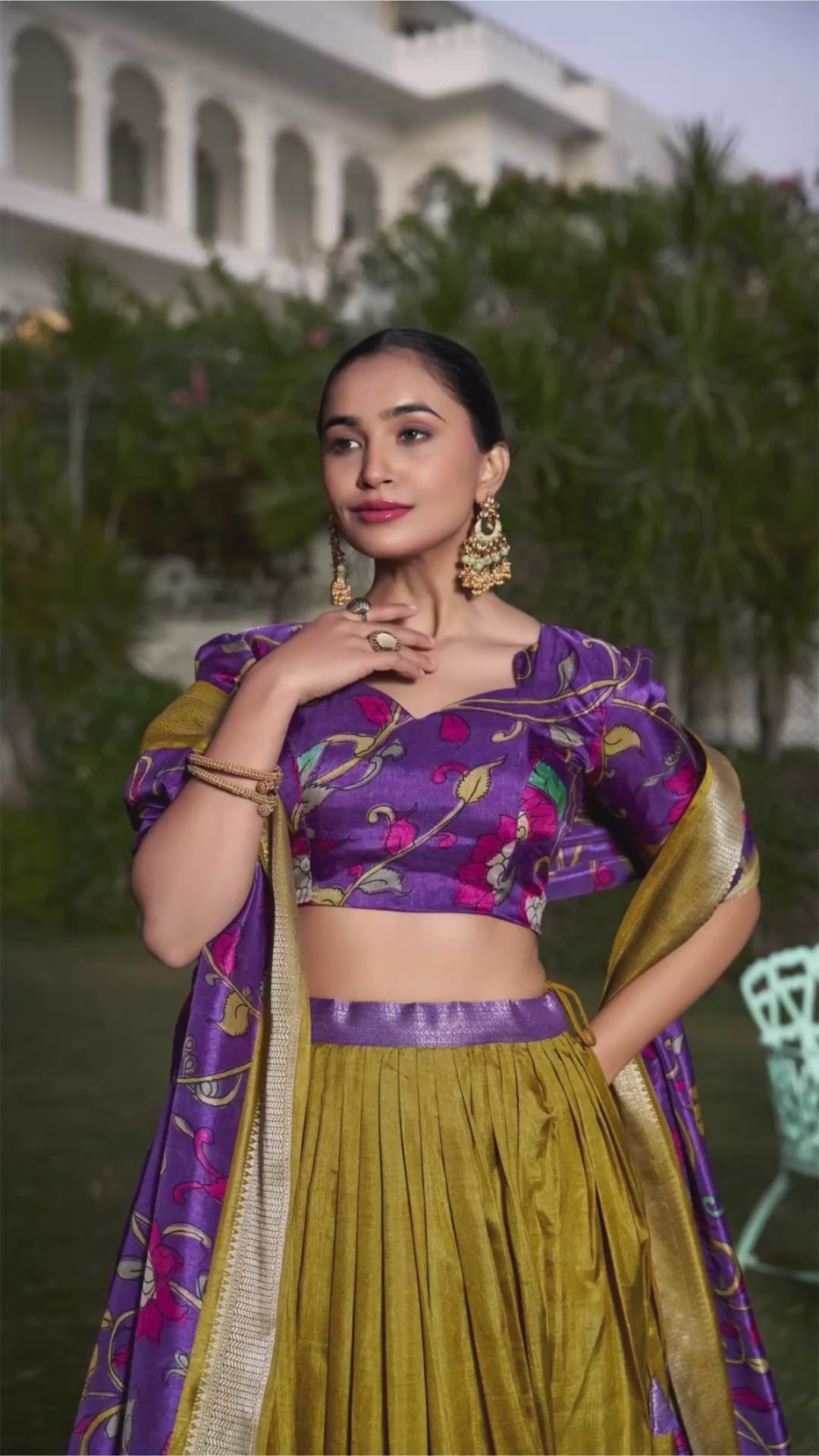 ✨ Festive Special Tussar Silk Lehenga ✨  Perfectly Blended for a Charming Look 💃